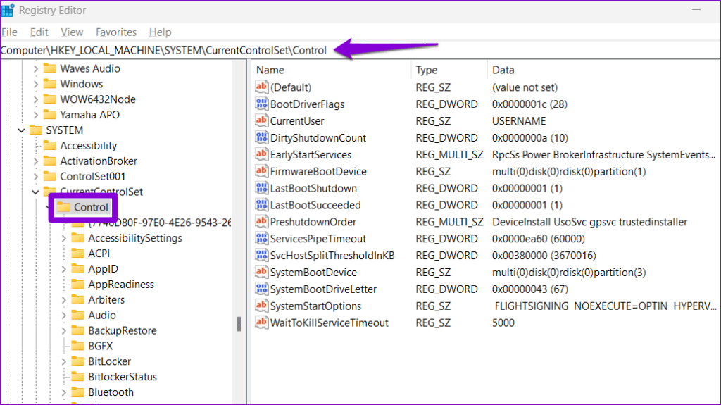 Registry Editor