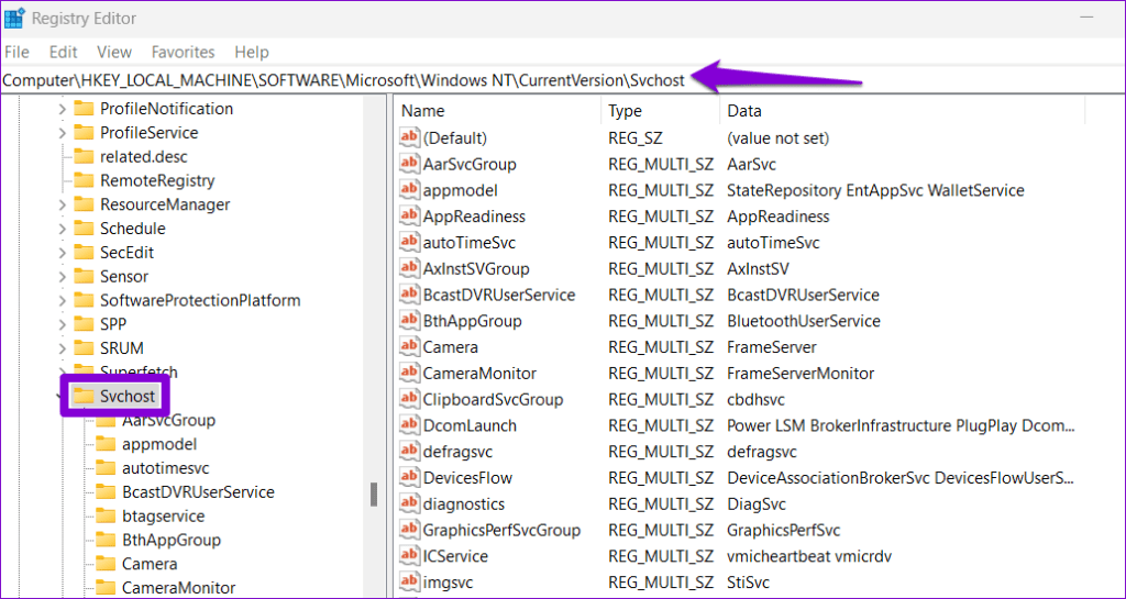 Registry Editor Window