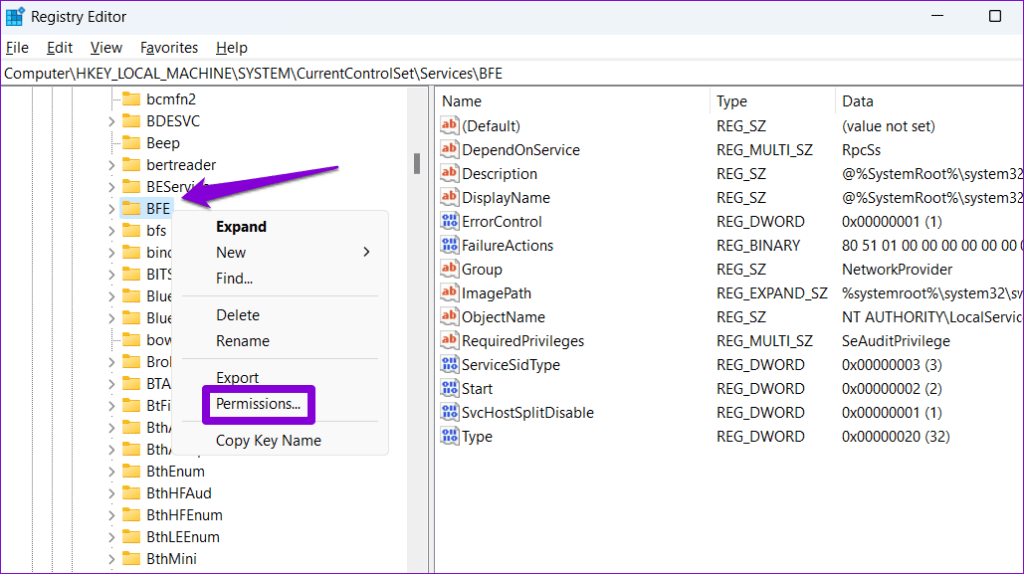 Registry Key Permissions