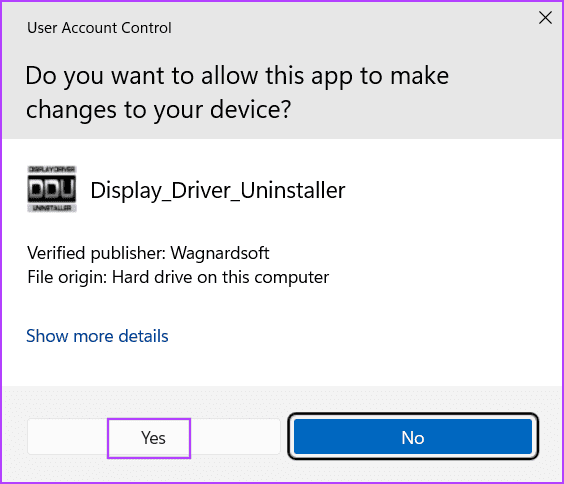 user account control window