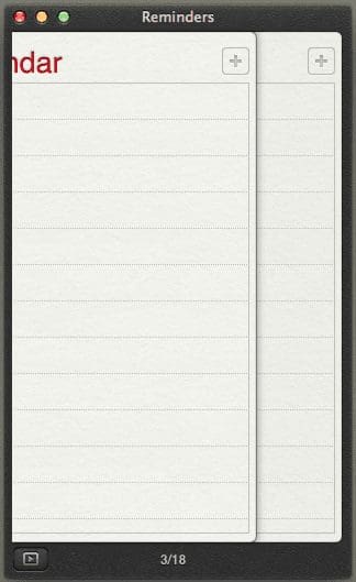 Reminders Scroll Lists