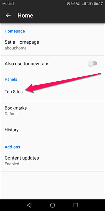 Remove Firefox Top Sites And Highlights 8
