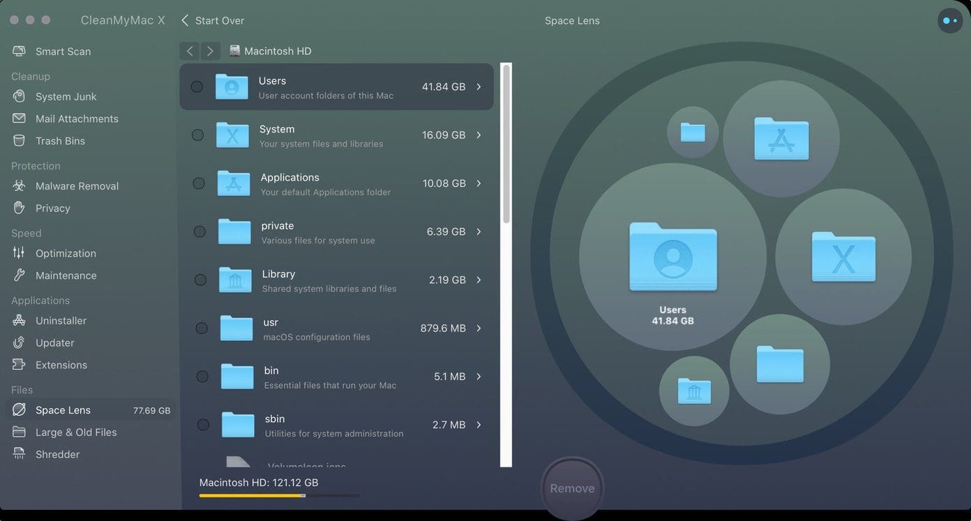 Remove Large Old Files using Clean My Mac X