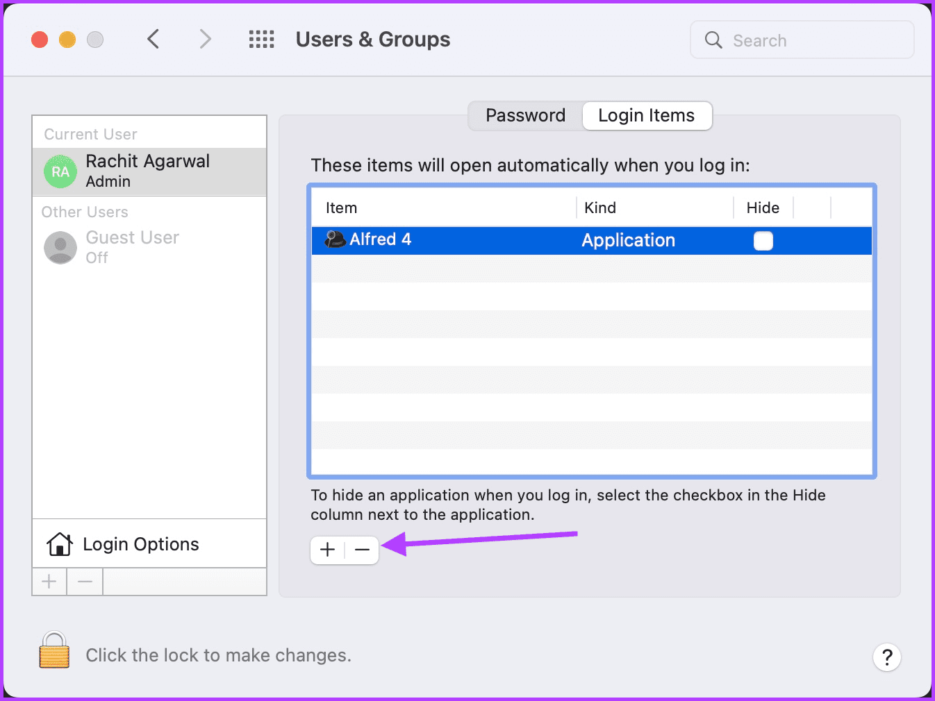 Remove Login Items 4