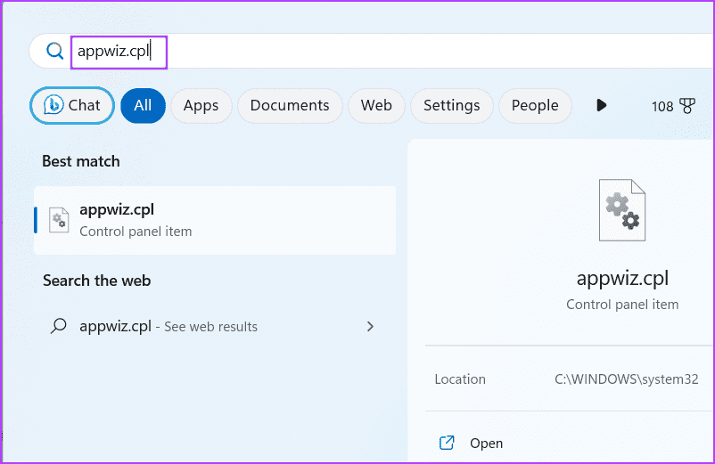 start menu