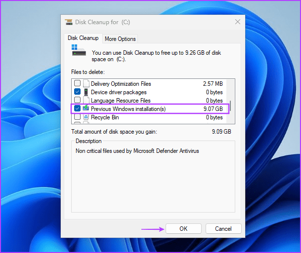 Removing Windows.old Folder