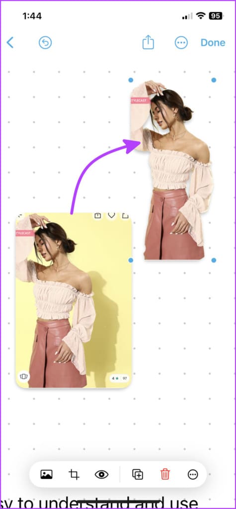 Remove background from a photo in Freeform