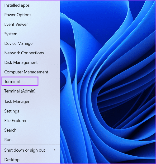 power user menu