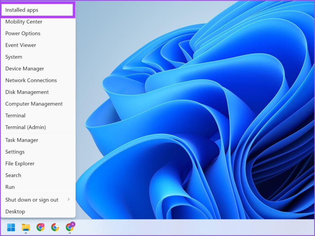 Power User menu