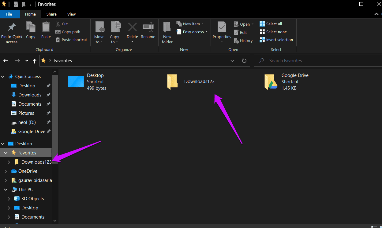 Replace Quick Access With Favorites in Windows 10 15