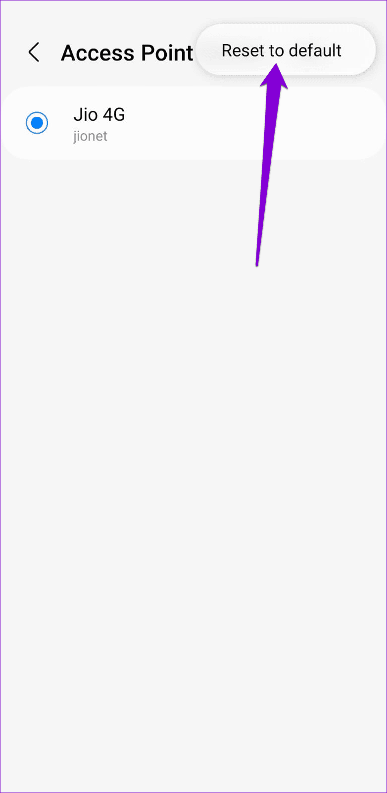 Reset APN on Android