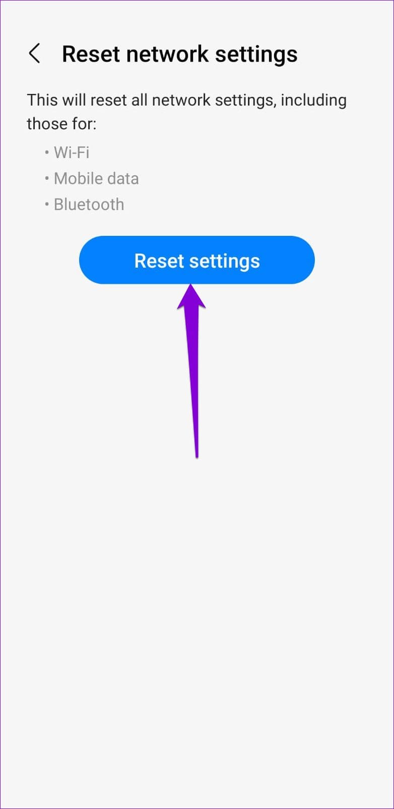 Reset Network Settings Android