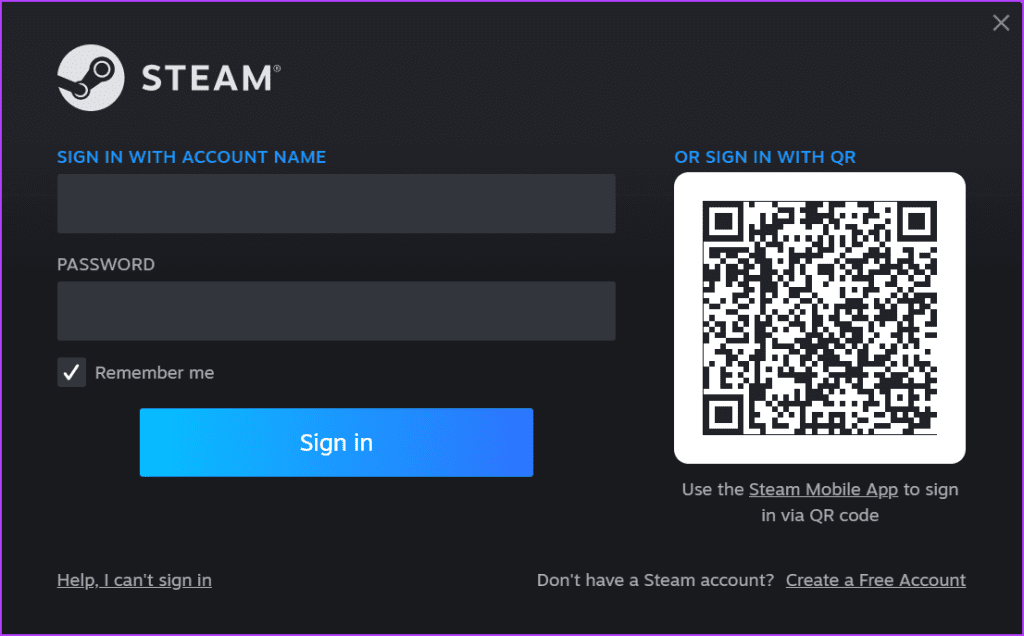 login to steam account