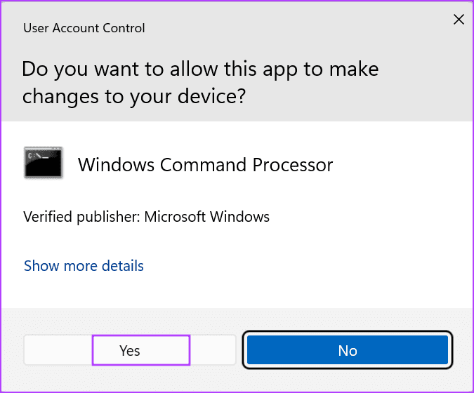 user account control window