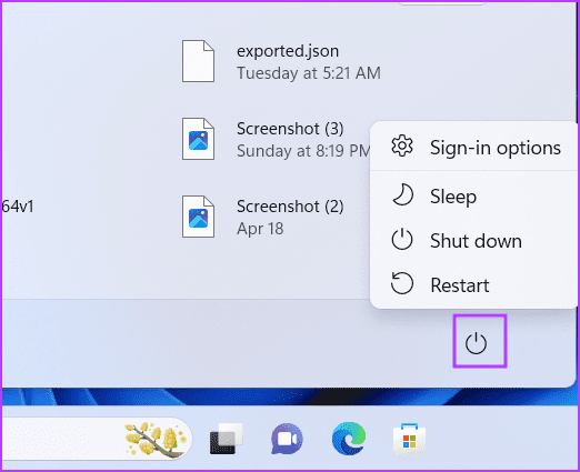 Power options