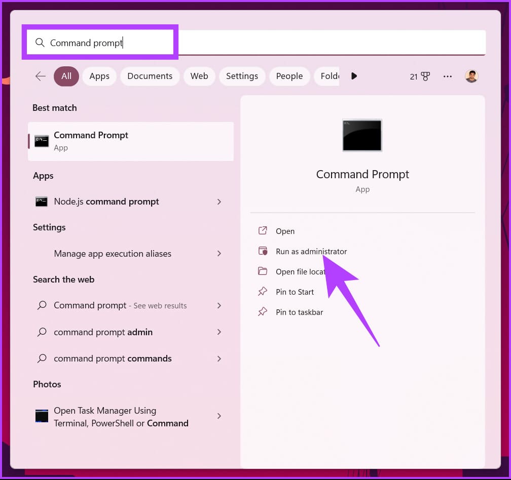 type Command Prompt