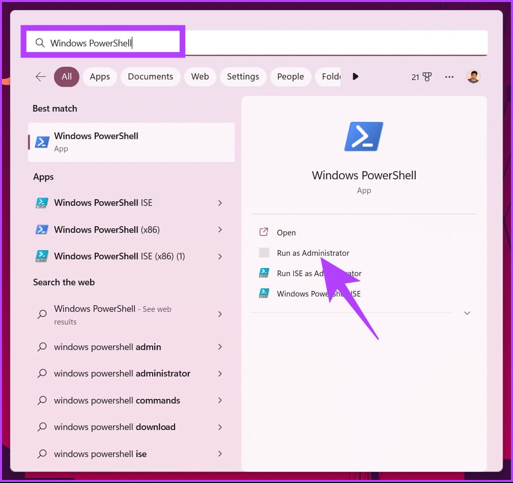 type PowerShell