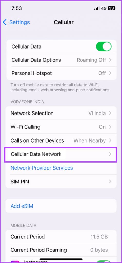 Reset APN settings on iPhone