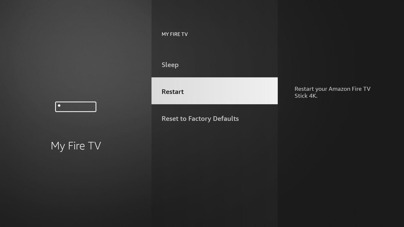 Restart Fire Stick