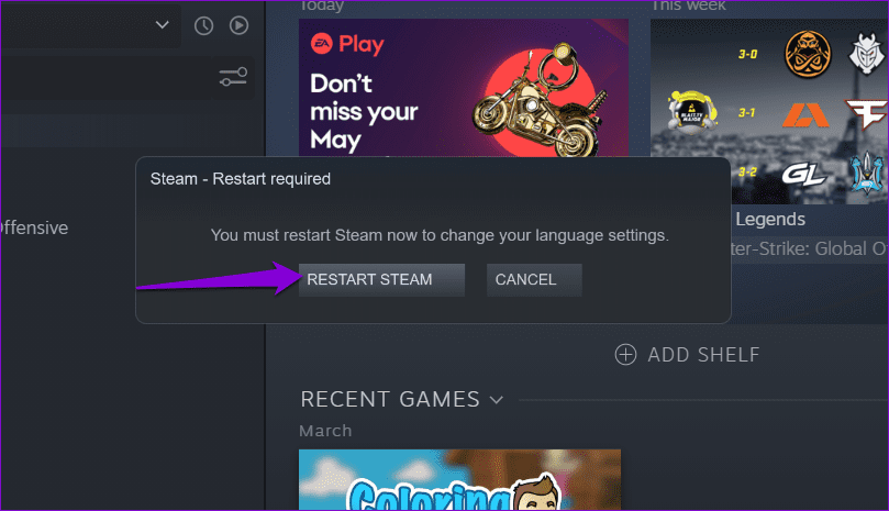Restart Steam App