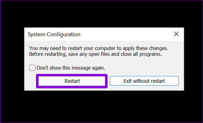 Restart Windows