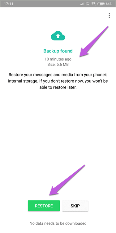 Restore Whats App Messages Without Google Drive 3