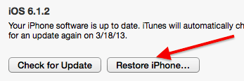 Restore I Phone