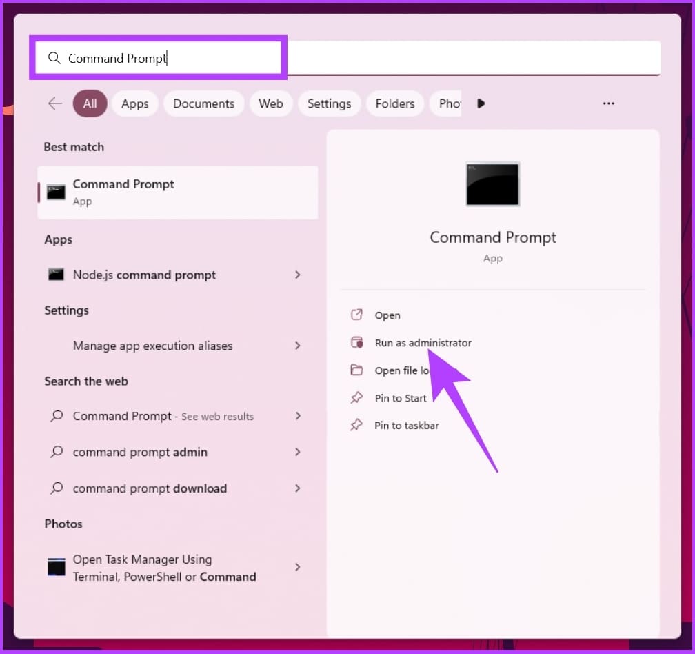 type Command Prompt