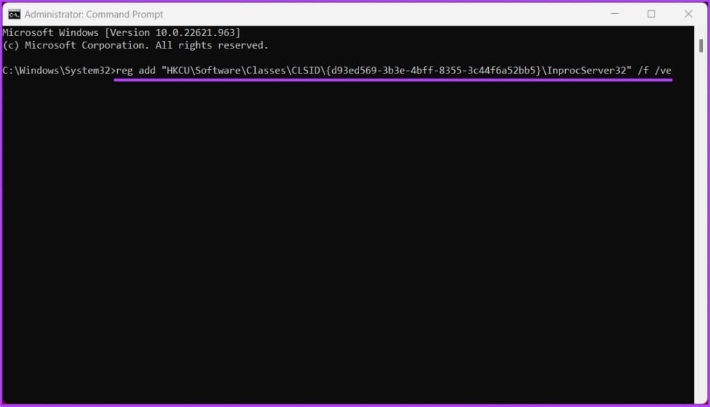 To disable type the below command