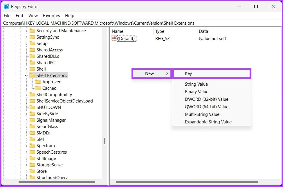Under the Shell Extensions folder