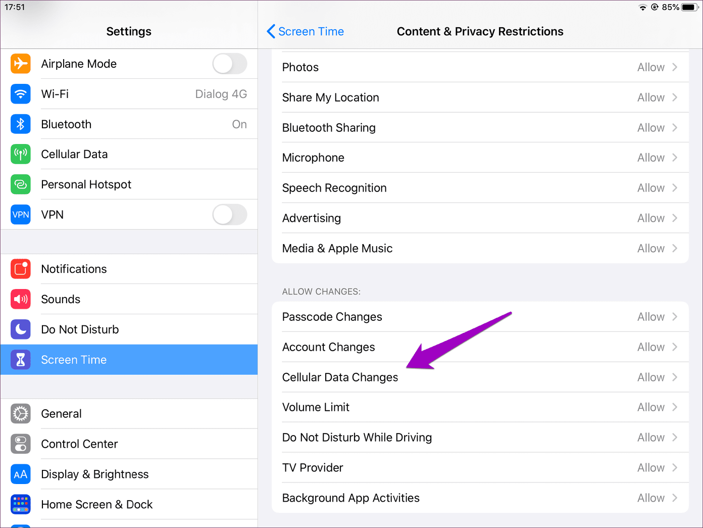Restrict Cellular Data Iphone Ipad 9