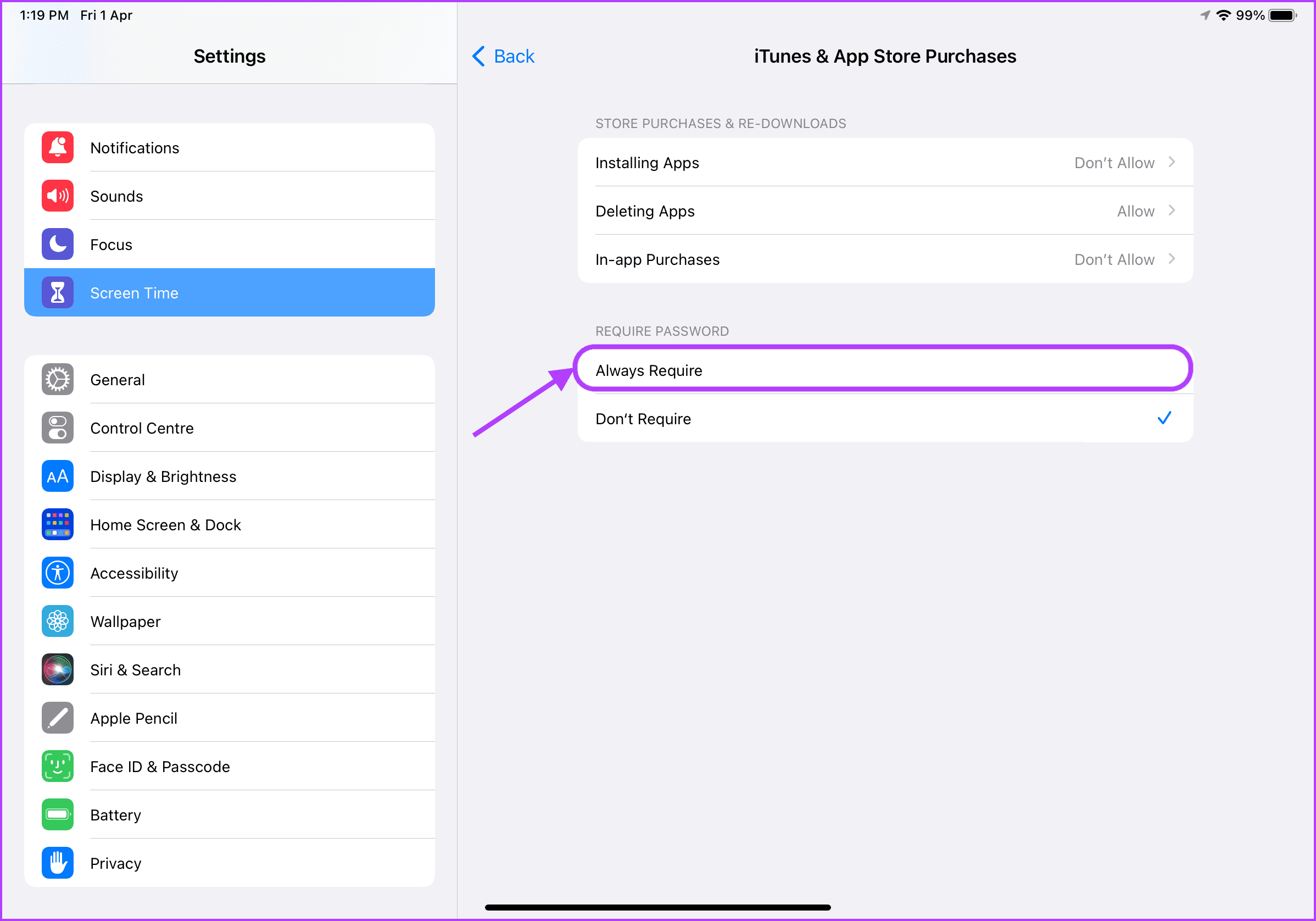 Restrict iTunes and App Store Purchases 8