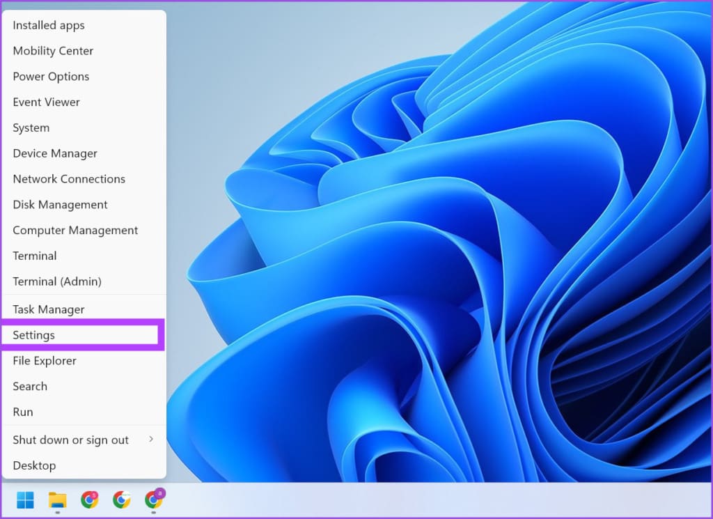 Power User menu