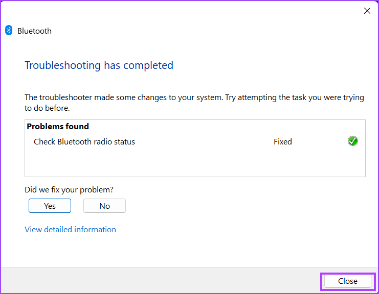 Bluetooth troubleshooter