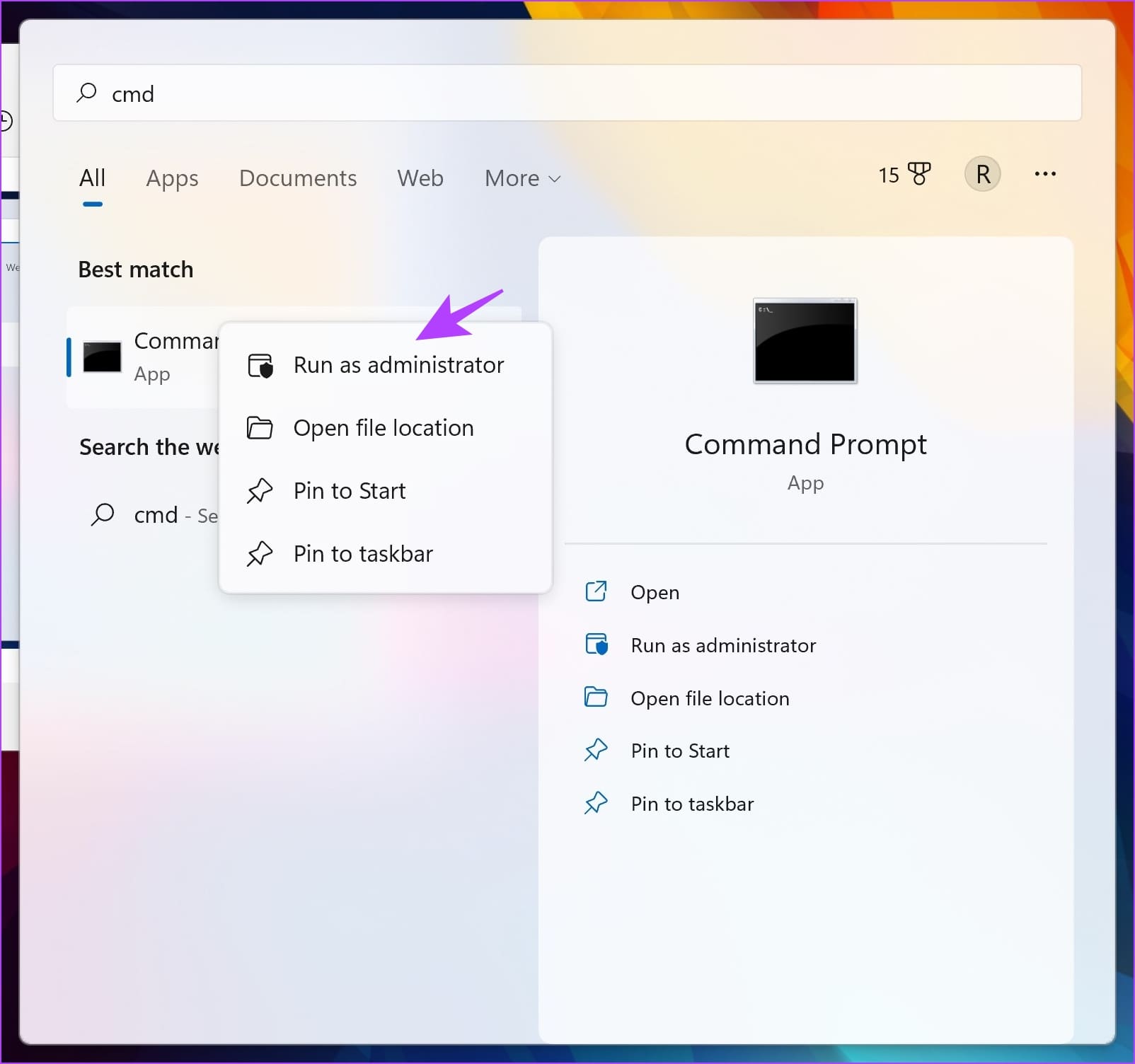 Run CMD as Admin