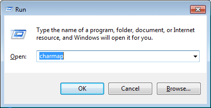 Run Charmap
