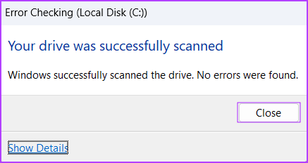 Run Chkdsk Scan