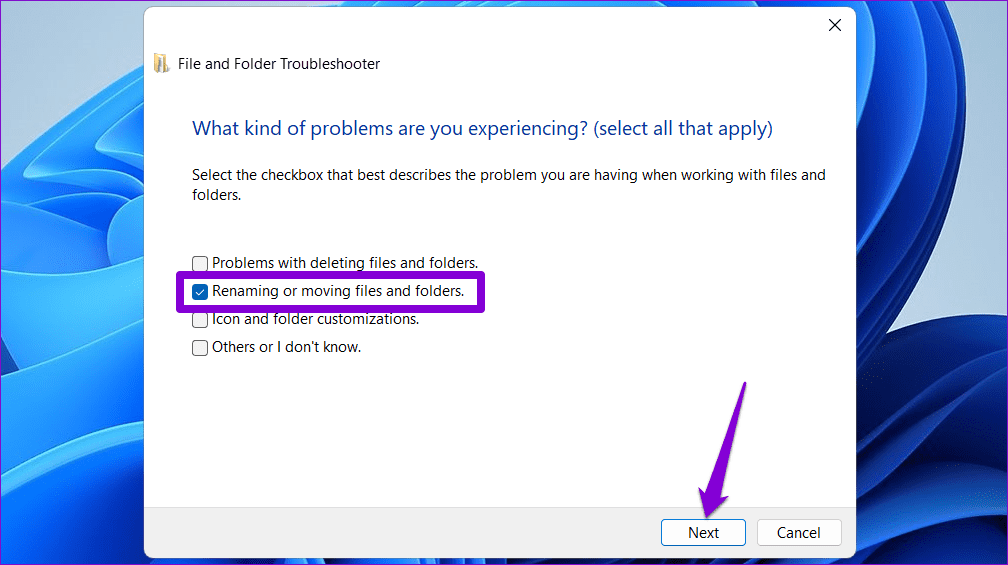 Run File and Folder Troubleshooter