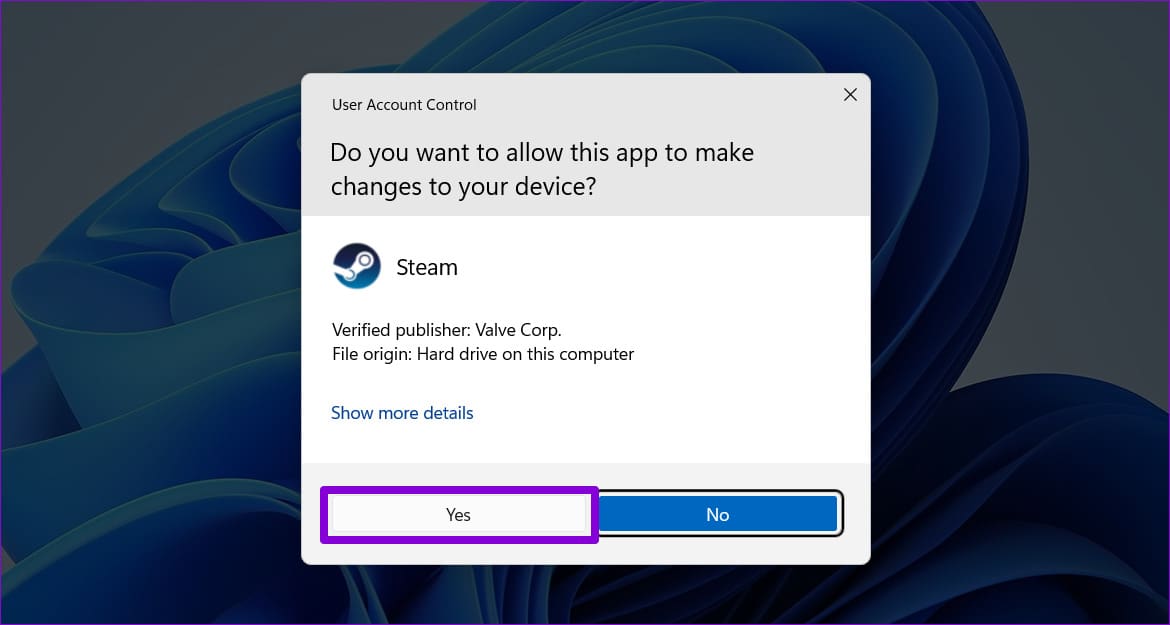 Run Steam UAC Prompt