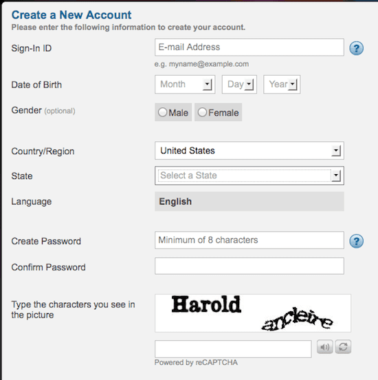 Sen Account Details