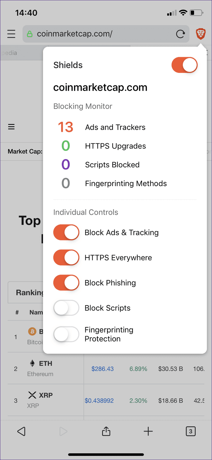 Safari Vs Brave Iphone 3