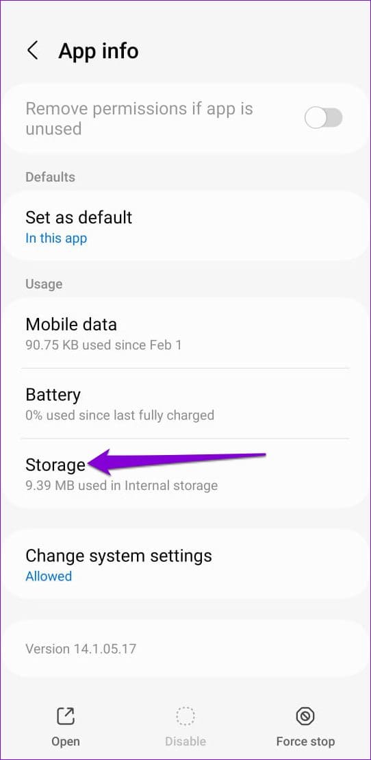 Samsung Contacts App Storage