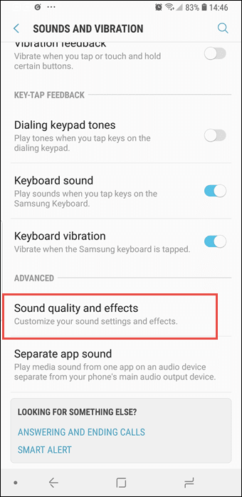 Samsung Galaxy S9 Audio Settings 13