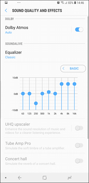 Samsung Galaxy S9 Audio Settings 2