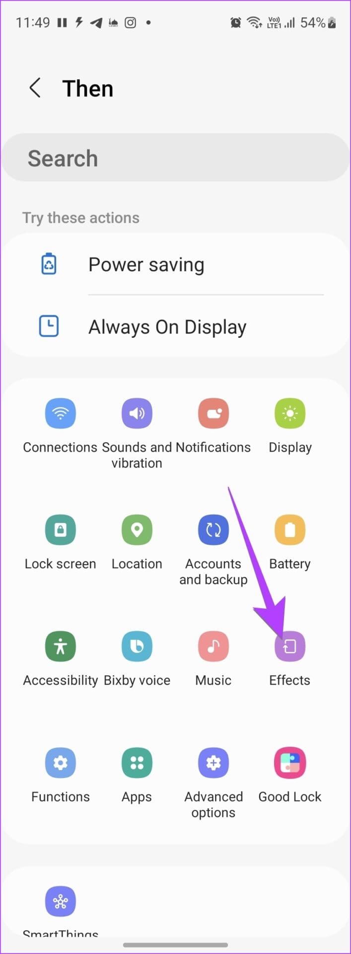 Samsung Settings Bixby Effects