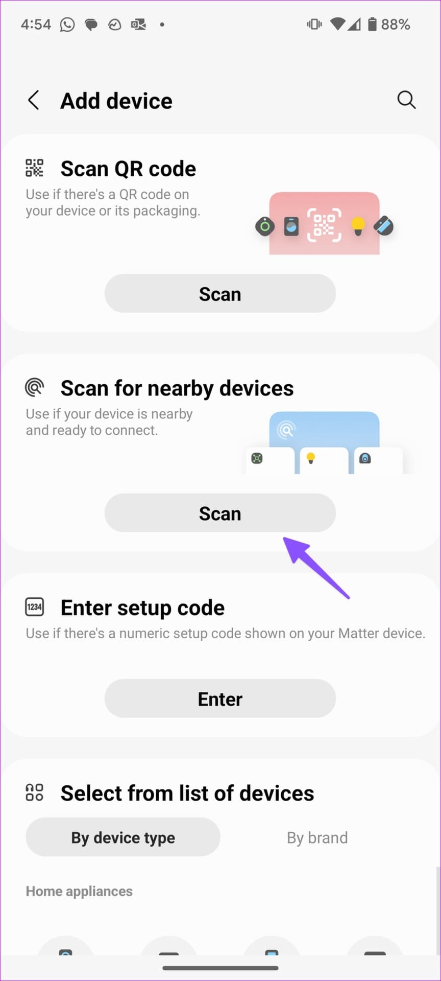 Scan a device in SmartThings