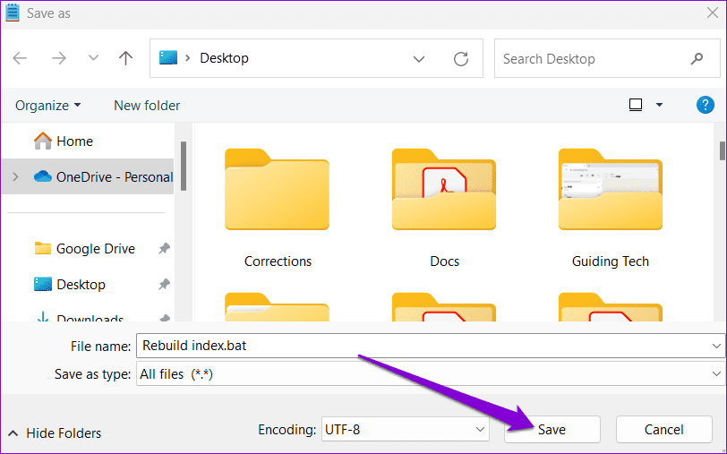 Save Notepad File in Windows 11