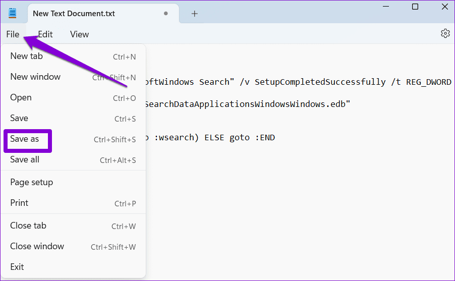Save Notepad File
