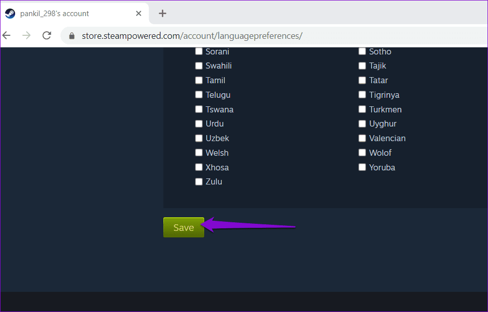 Save Steam Settings