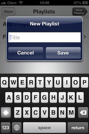 Saving Playlist